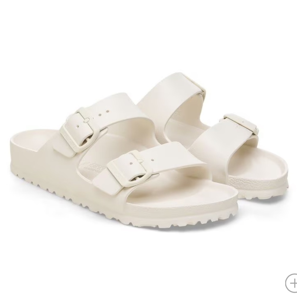 Birkenstock Arizona Essentials Slide Sandals Eva Eggshell White Women’s 39/8-8.5